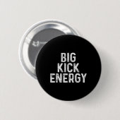 Lustiges Kickboxen Große Kick-Energie Button (Vorne & Hinten)