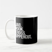 Lustiges Kickboxen Jab Hook Cross Uppercut Kaffeetasse (Links)