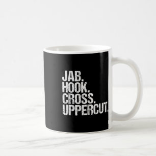 Lustiges Kickboxen Jab Hook Cross Uppercut Kaffeetasse