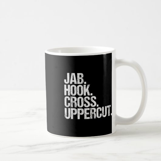 Lustiges Kickboxen Jab Hook Cross Uppercut Kaffeetasse (Rechts)