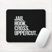 Lustiges Kickboxen Jab Hook Cross Uppercut Mousepad (Mit Mouse)