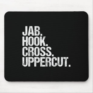 Lustiges Kickboxen Jab Hook Cross Uppercut Mousepad