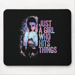 Lustiges Kickboxen Nur Ein Mädchen Das Sachen Trif Mousepad