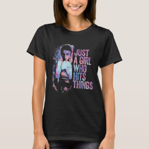 Lustiges Kickboxen Nur Ein Mädchen Das Sachen Trif T-Shirt