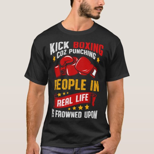 Lustiges Kickboxen T-Shirt (Vorderseite)