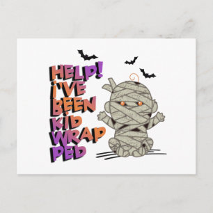 Lustiges Kidwrapped-Mumien-Baby Orange ID683 Postkarte