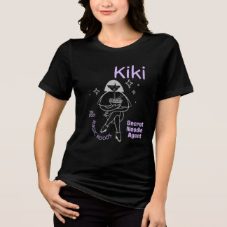 Lustiges Kiki-Mädchen-Nudel-T-Shirt | Süße Anime-E Tri-Blend Shirt
