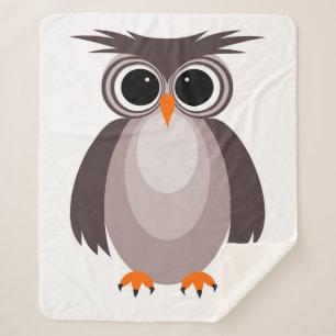 Lustiges Kind der kleinen Eule Sherpadecke