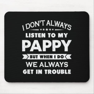 Lustiges Kind Und Pappy Gif Uni Kinder Schwarz Ich Mousepad