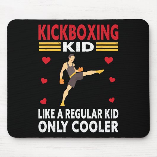 Lustiges Kinderkickboxer-Outfit - Boxendes Kind Mousepad (Vorne)