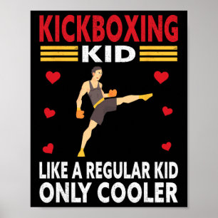 Lustiges Kinderkickboxer-Outfit - Boxendes Kind  Poster