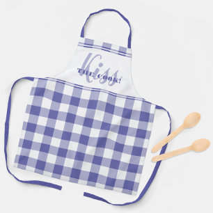 Lustiges Kiss The Cook Zitat Gingham Kariert Periw Schürze