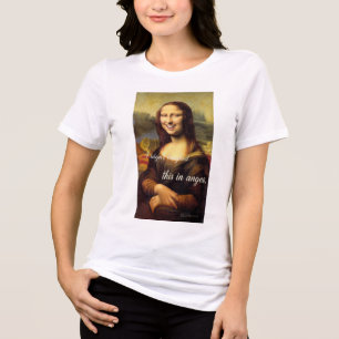 Lustiges Klassisches Kunst-Mona-Lisa-Lächeln-Parod Tri-Blend Shirt