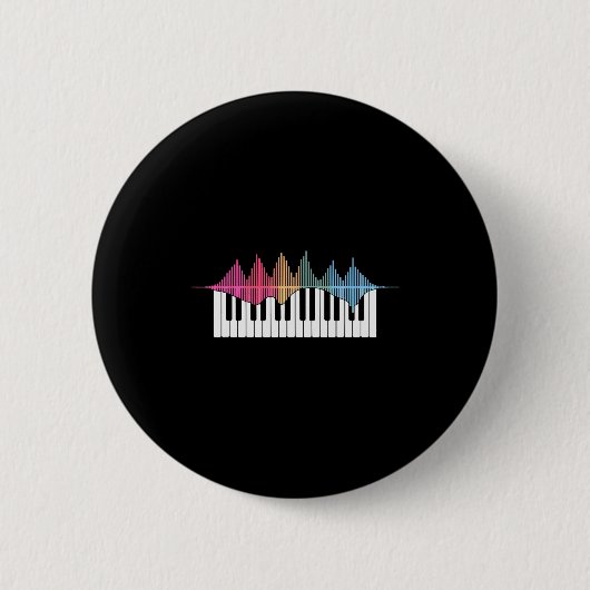 Lustiges Klavierdesign für Männer Frauen Kinder Pi Button (Vorderseite)