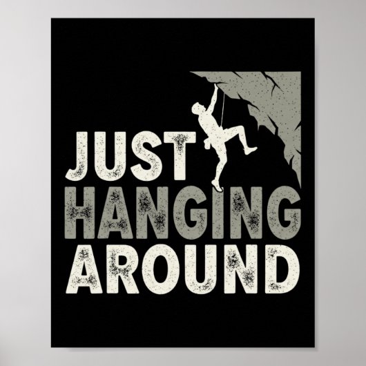 Lustiges Klettern Bouldering Bergsteigen Poster (Vorne)