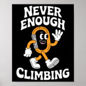 Lustiges Klettern oder Felsenklettern Retro Poster (Vorne)