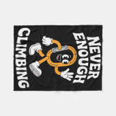 Lustiges Klettern oder Retro Bouldering Fleecedecke (Vorderseite (Horizontal))