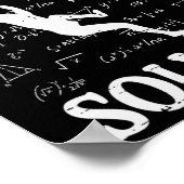 Lustiges Kletterproblemlösungs-Math-Formeln Männer Poster (Ecke)