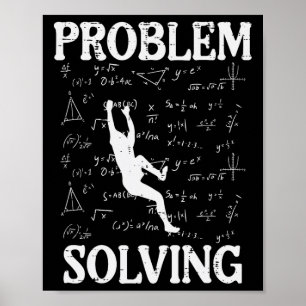 Lustiges Kletterproblemlösungs-Math-Formeln Männer Poster