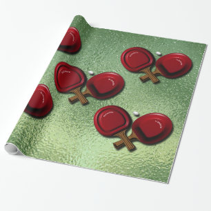 Lustiges Klingeln Pong Tischtennis-Paddel mit Geschenkpapier