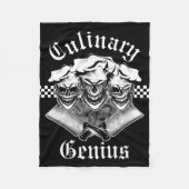 Lustiges Kochs-Schädel-Trio: Kulinarisches Genie Fleecedecke (Vorderseite)