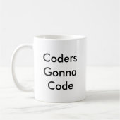 Lustiges Kodierer-Geschenk-'Kodierer, die zu Code Kaffeetasse (Links)