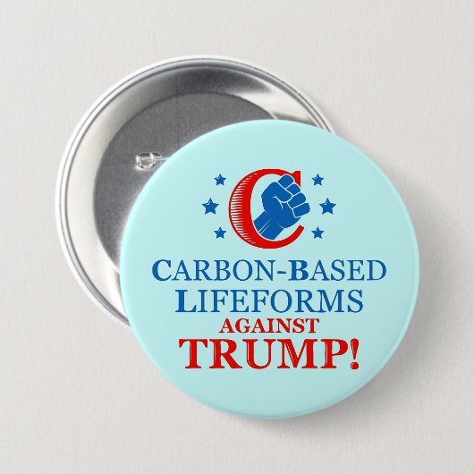 Lustiges Kohlenstoff-ansässiges Lifeforms gegen Button (Vorne & Hinten)