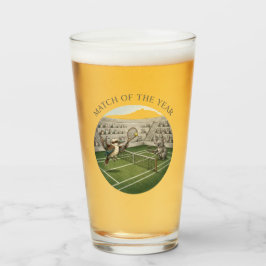 Lustiges Kookaburra gegen Koala Tennis Match Art Glas