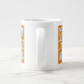 Lustiges Krankenpfleger-Halloween-Orangestein-Basi Jumbo-Tasse (Rückseite)