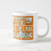 Lustiges Krankenpfleger-Halloween-Orangestein-Basi Jumbo-Tasse (Rechts)