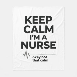 Lustiges Krankenpfleger Keep Calm Vintage Gravur T Fleecedecke