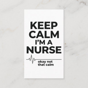 Lustiges Krankenpfleger Keep Calm Vintage Gravur T Visitenkarte