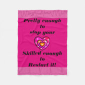 Lustiges Krankenschwester-Fleece-Decken-Rosa Fleecedecke (Vorderseite)