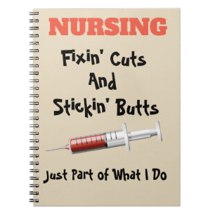 Lustiges Krankenschwester-Notizbuch Notizblock