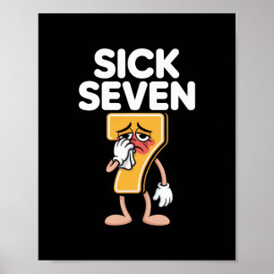 Lustiges Krankes Sieben 67 Halloween Kostüm  Poster