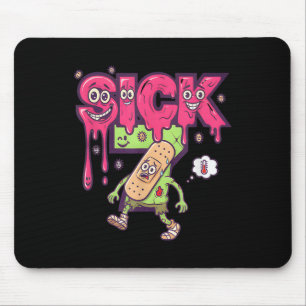 Lustiges Krankes Sieben Meme T-Shirt Sechs Sieben Mousepad