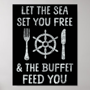 Lustiges Kreuzfahrt-Buffet Essen-Freund Cruising U Poster