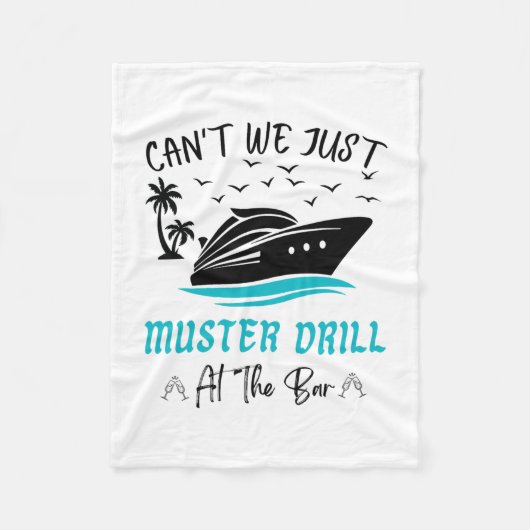 Lustiges Kreuzfahrt-Muster-Drill-Trinkdesign  Fleecedecke (Vorderseite)