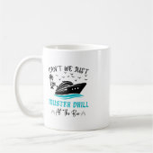Lustiges Kreuzfahrt-Muster-Drill-Trinkdesign Kaffeetasse (Links)