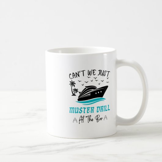 Lustiges Kreuzfahrt-Muster-Drill-Trinkdesign Kaffeetasse (Rechts)