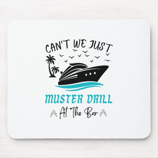Lustiges Kreuzfahrt-Muster-Drill-Trinkdesign  Mousepad (Vorne)