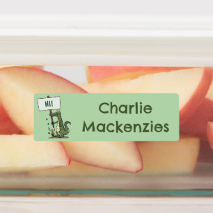 Lustiges Krokodil Alligator Cartoon personalisiert Etiketten