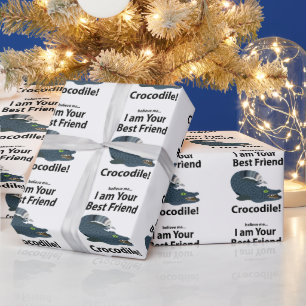 Lustiges Krokodil Alligator Geschenkpapier