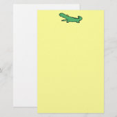 Lustiges Krokodil Briefpapier (Vorne/Hinten)