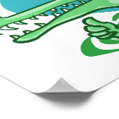 lustiges Krokodil-Cartoon Poster (Ecke)