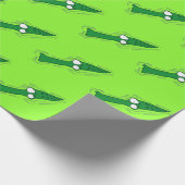 lustiges Krokodil, das uns Cartoon anschaut Geschenkpapier (Ecke)