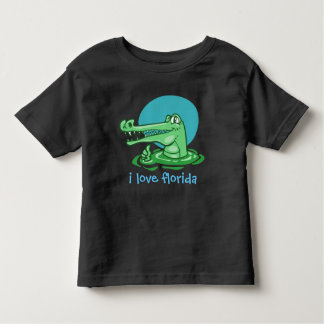 lustiges Krokodil in Liebe florida Cartoon Kleinkind T-shirt