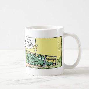 Lustiges Krokodil-Käfig-Comic Kaffeetasse