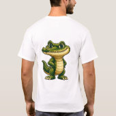 Lustiges Krokodil T-Shirt mit 'Keep Smiling' (Rückseite)