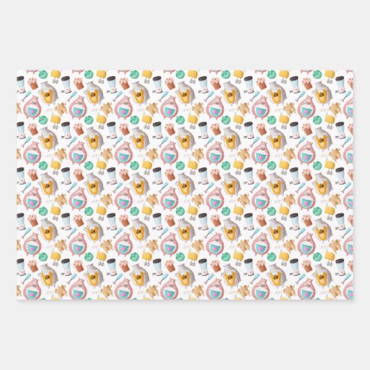 lustiges Küchenmuster Party Geschenkpapier Set (Vorderseite 2)